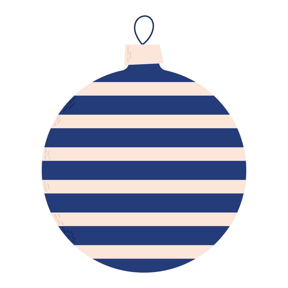 Kerstmis speelgoed- en bal in wijnoogst stijl. Kerstmis ornament vector