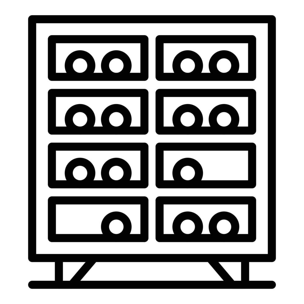 hout wijn kabinet icoon schets vector. bar likeur vector