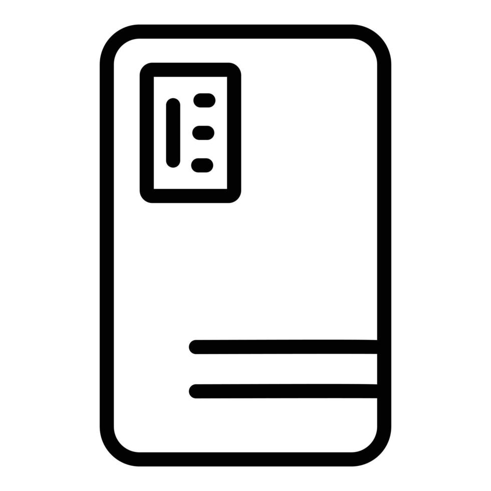 plastic telefoon geval icoon schets vector. mobiel Hoes vector