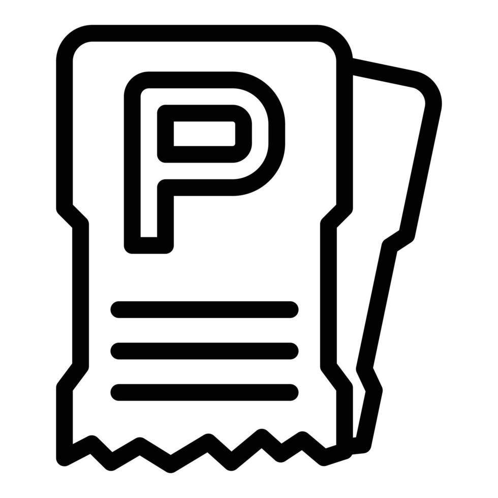 parkeren facturering papier icoon schets vector. voertuig zone vector