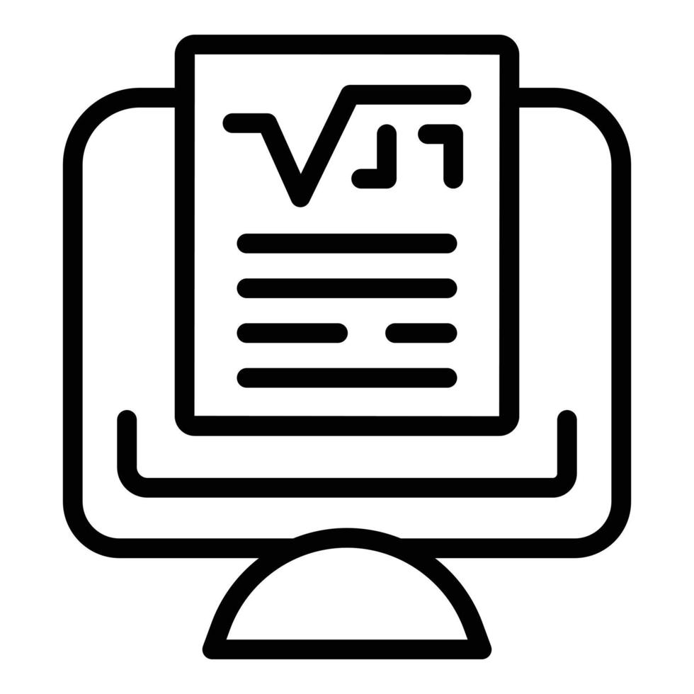 online huiswerk icoon schets vector. helpen kind vector