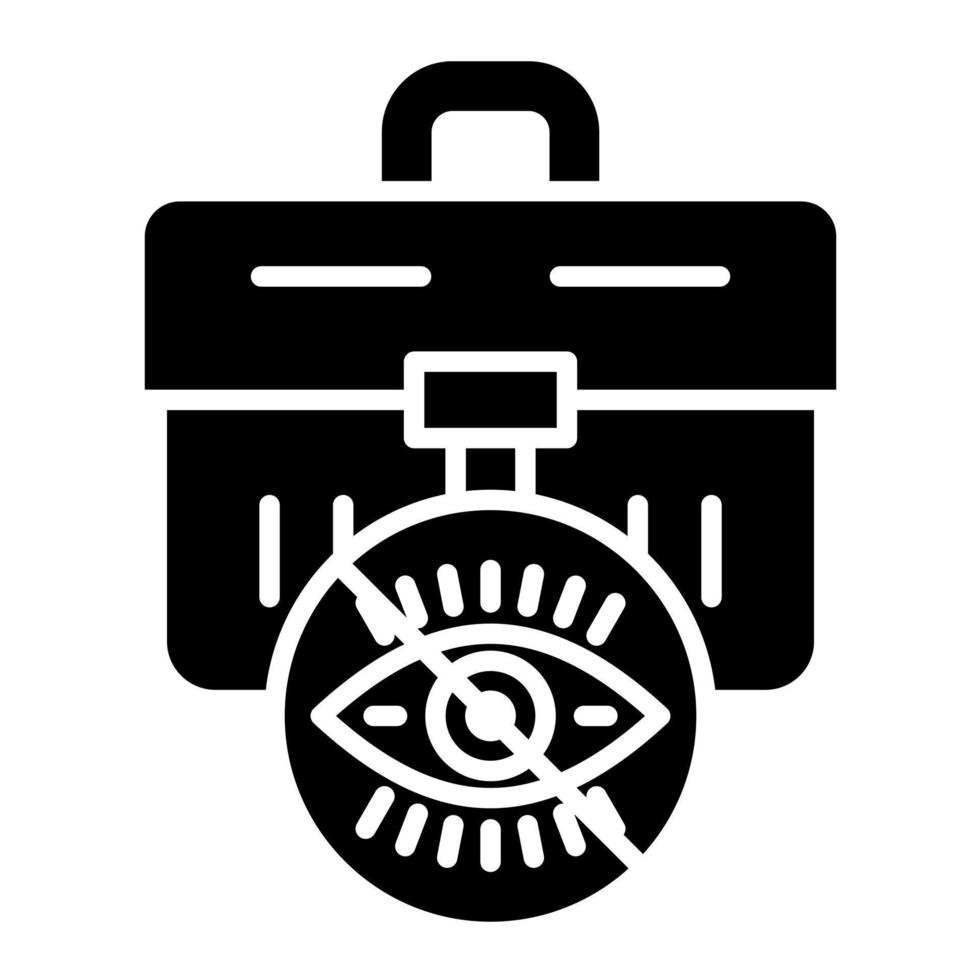 verborgen baan glyph icoon vector