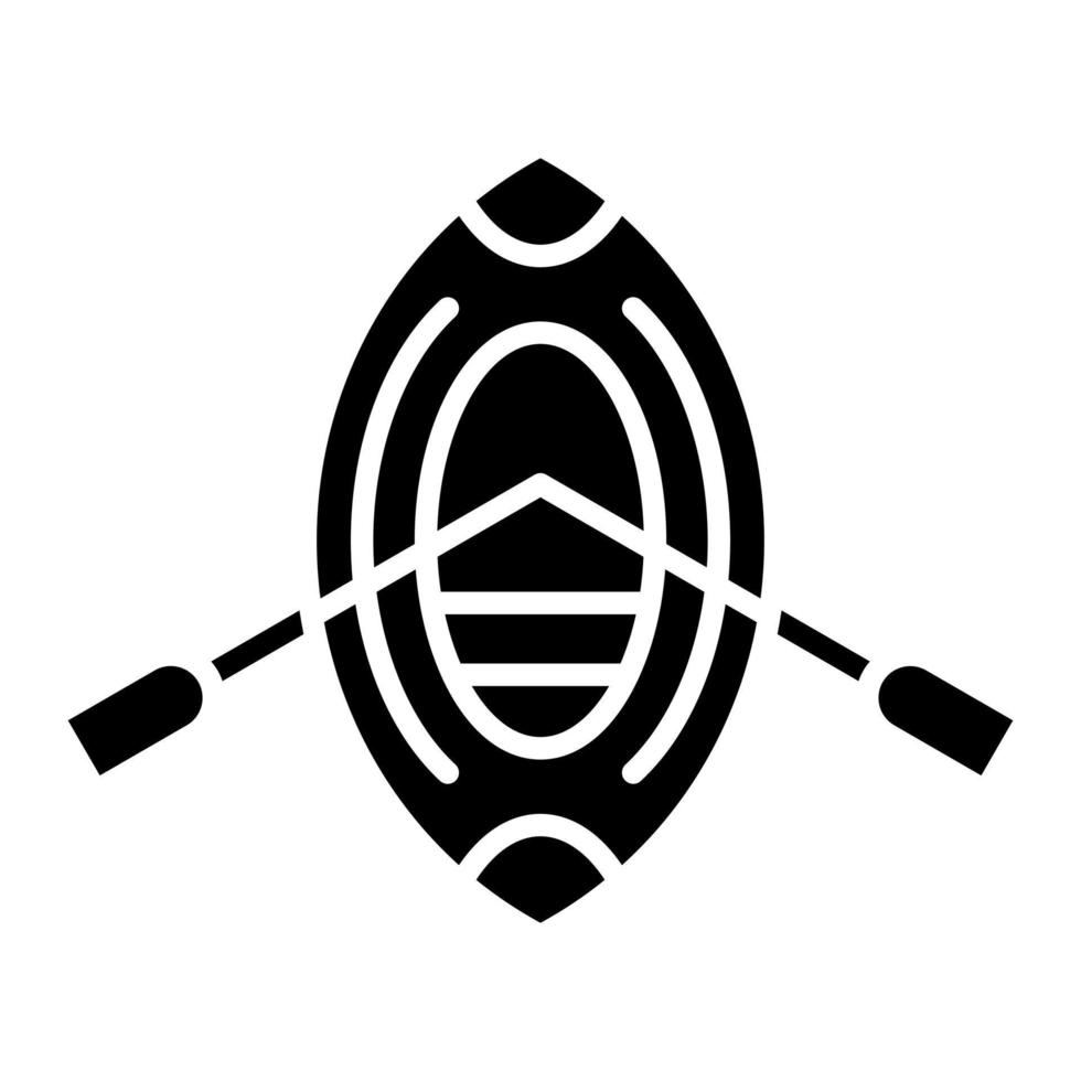 roeien boot glyph icoon vector