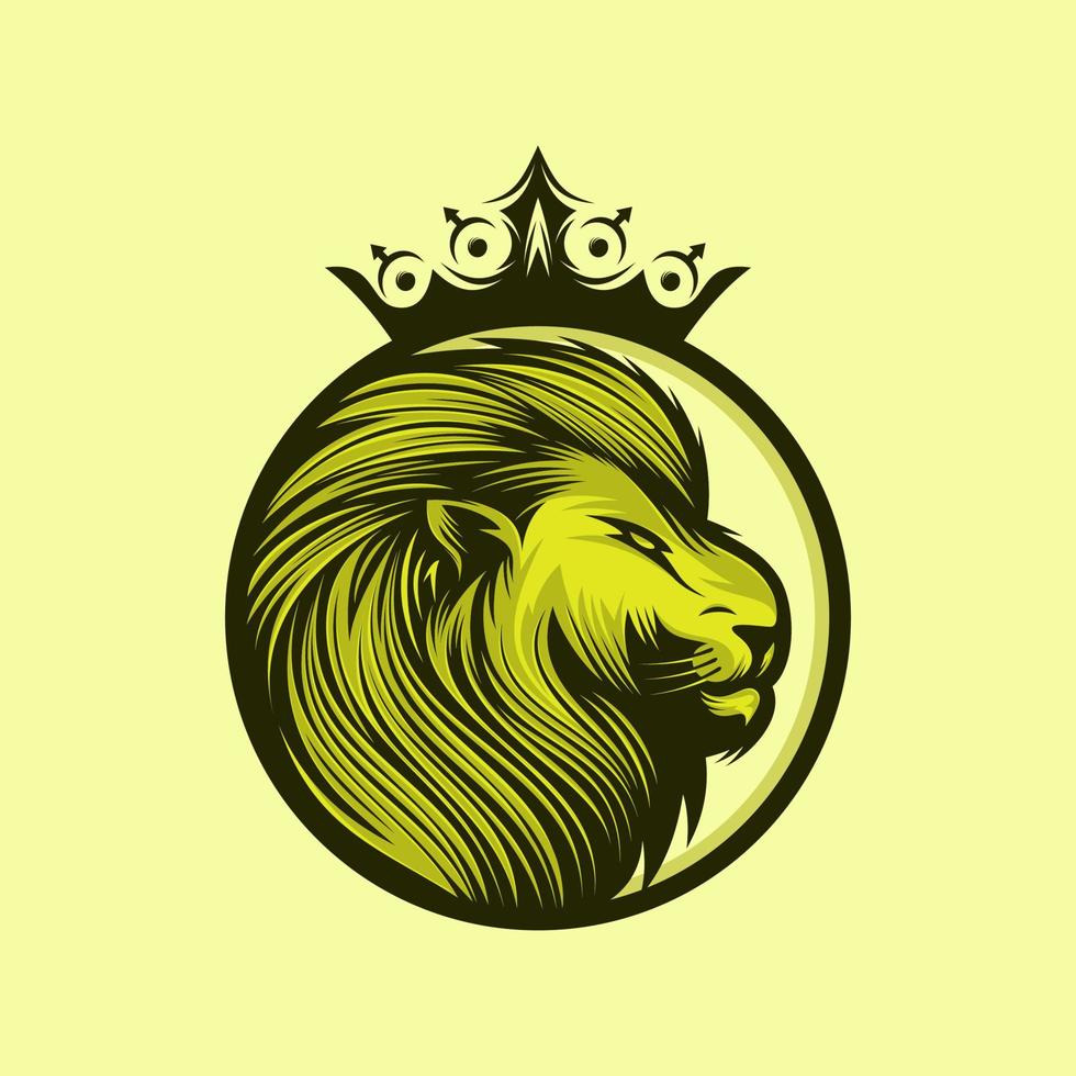 leeuw hoofd logo ontwerp vector