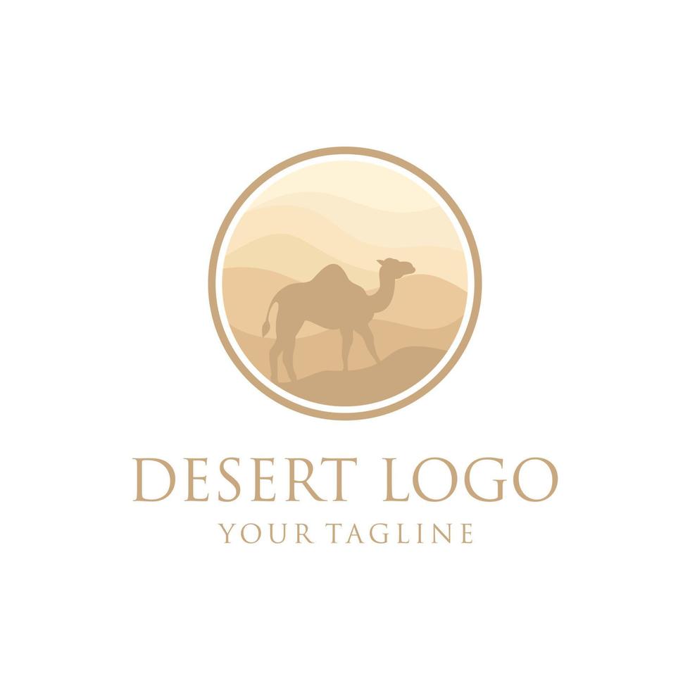 woestijn logo ontwerp vector