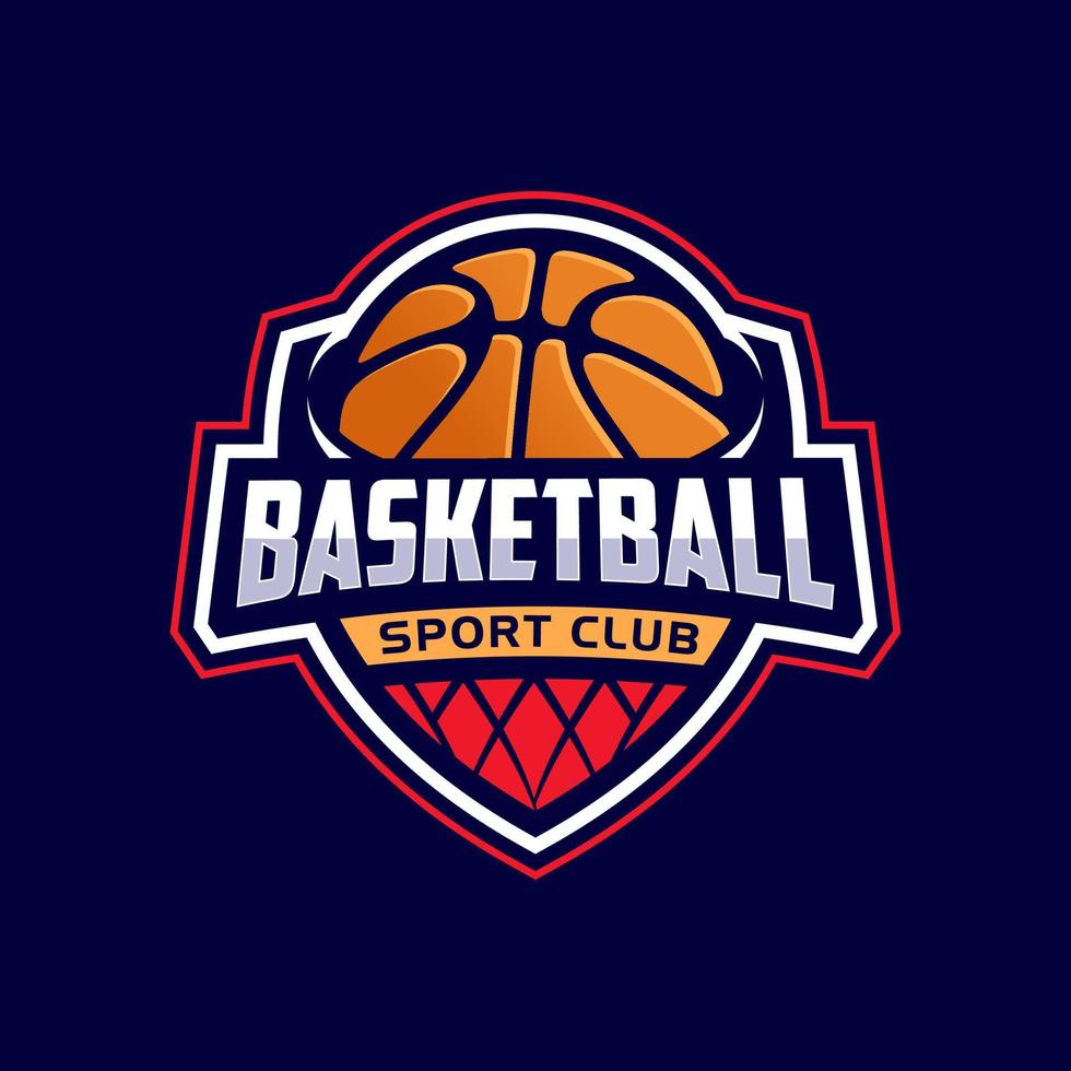 basketbal logo vector ontwerp