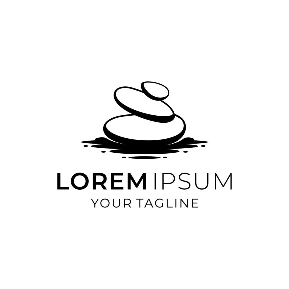 spa stenen logo ontwerp vector