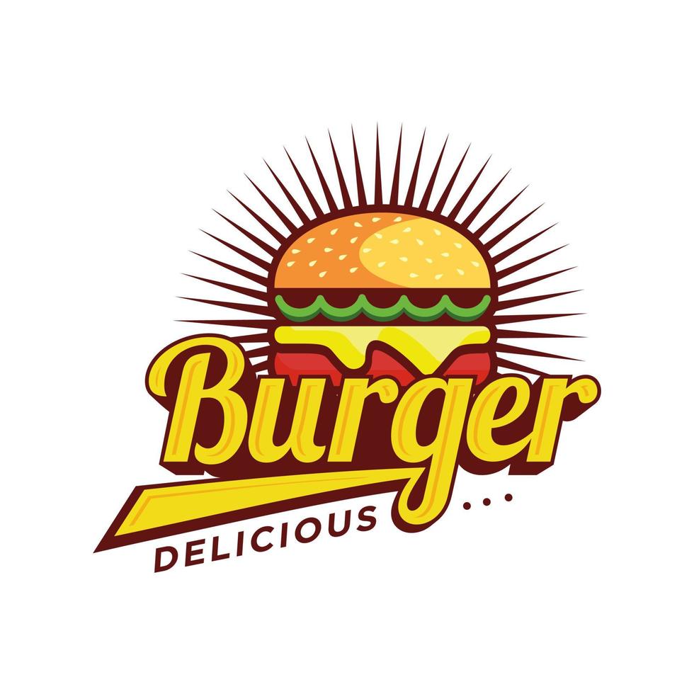 hamburger logo vector ontwerp