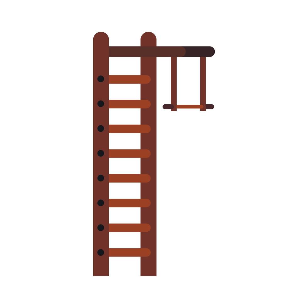 Zweeds ladder icoon, vlak stijl vector