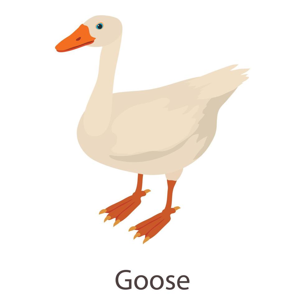 gans icoon, isometrische stijl vector