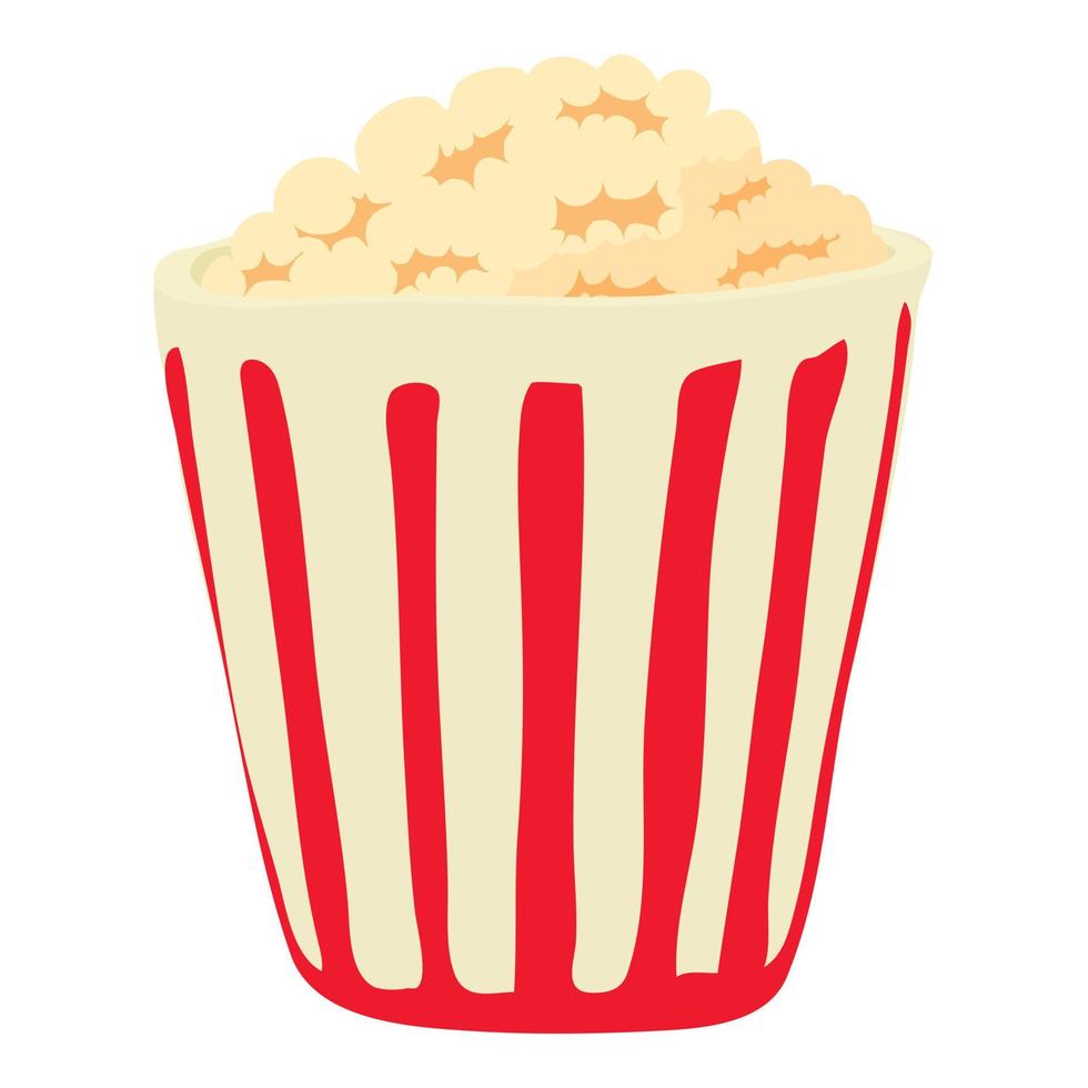 popcorn icoon, tekenfilm stijl vector