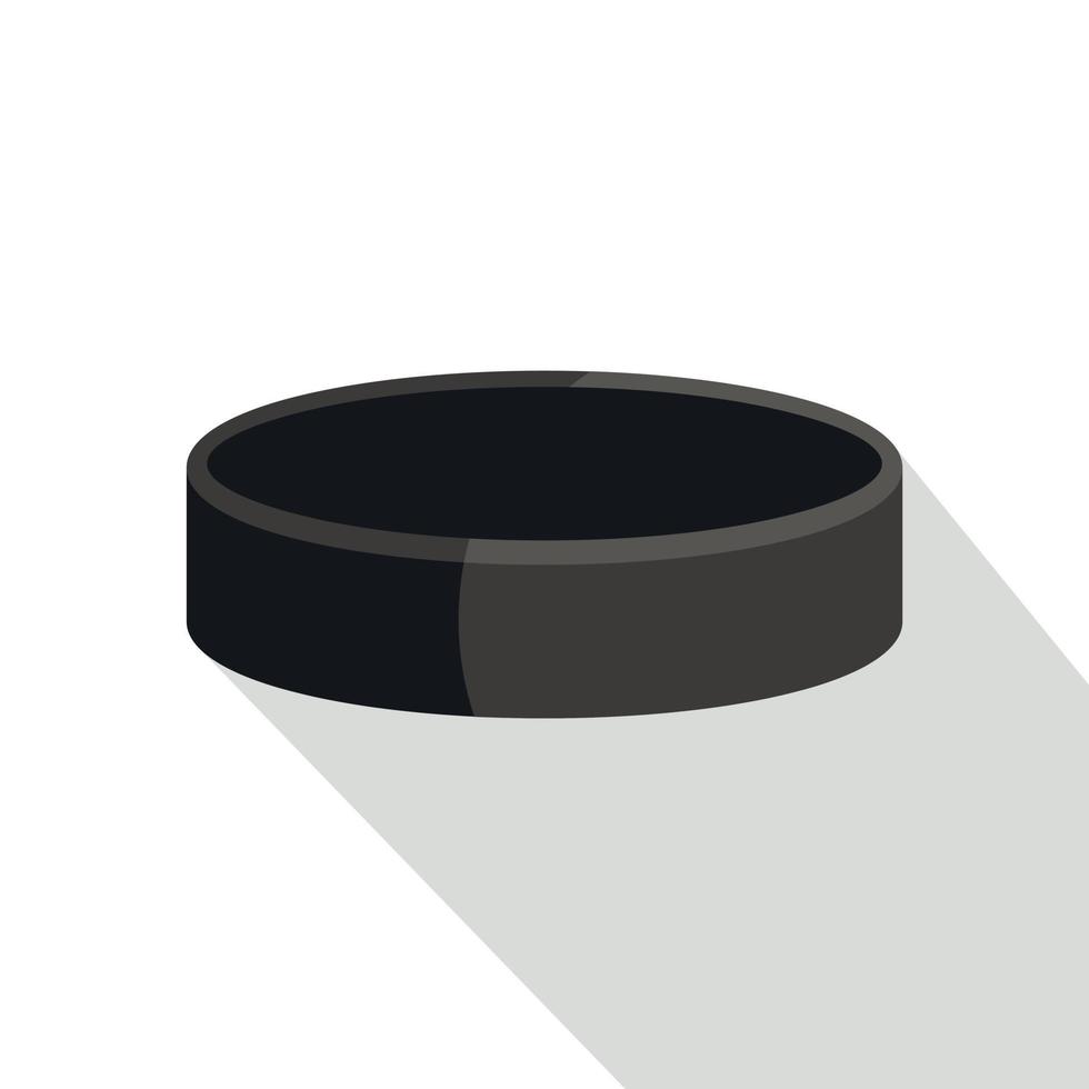 ijs hockey puck icoon, vlak stijl vector