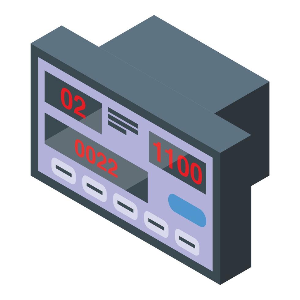 bestuurder taximeter icoon isometrische vector. geld taxi vector