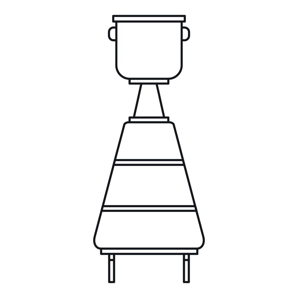 tank voor wijn fermentatie icoon, schets stijl vector