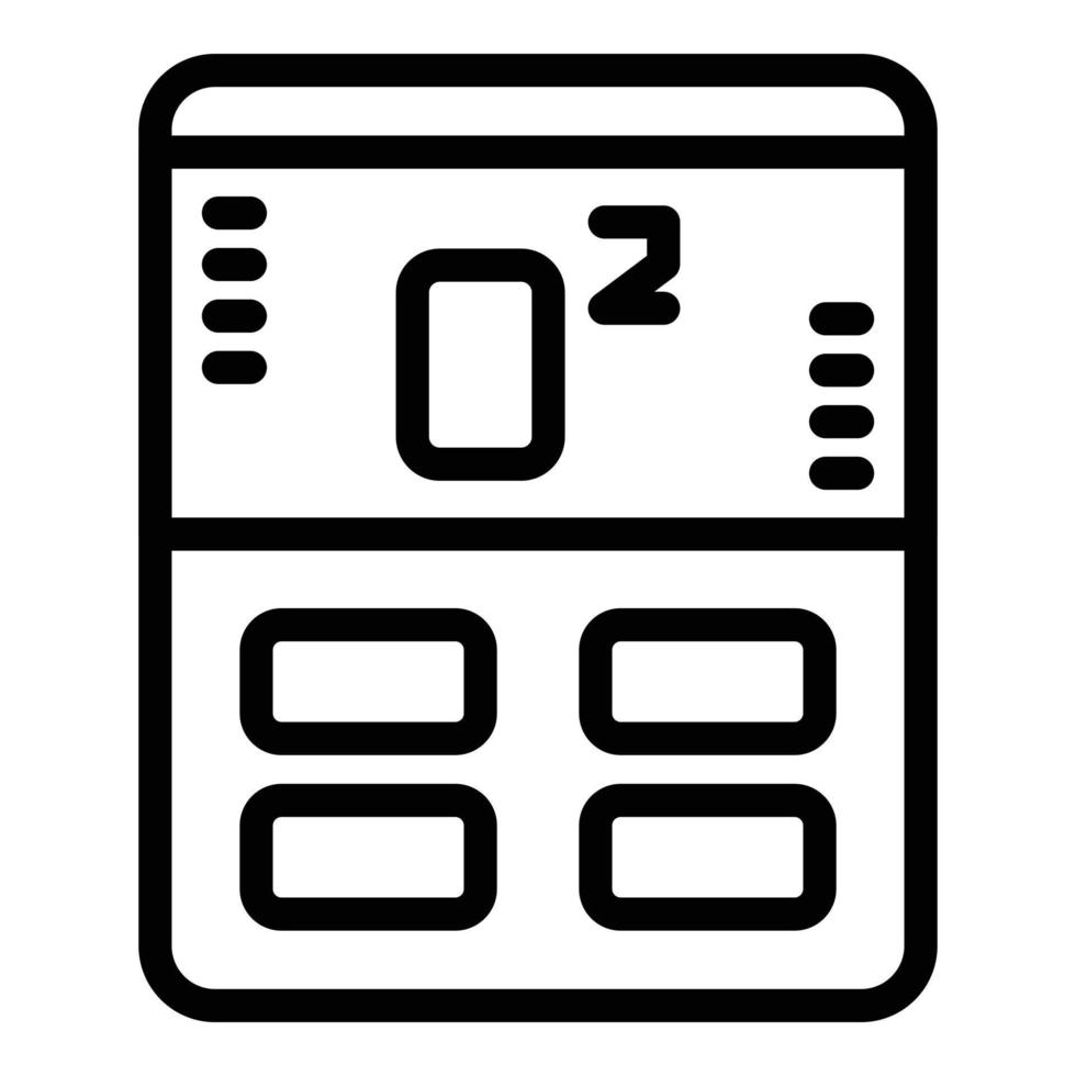 oximeter icoon schets vector. medisch zuurstof vector