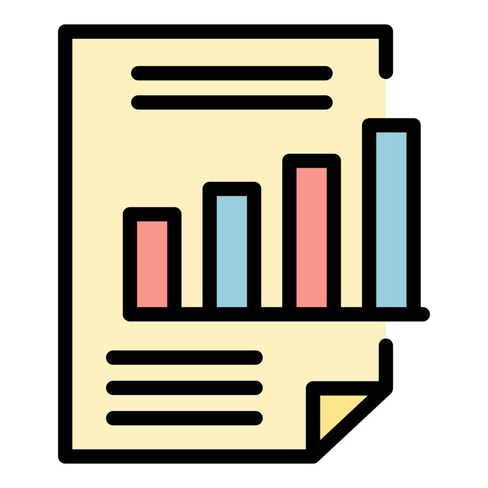 diagram tabel verslag doen van icoon kleur schets vector