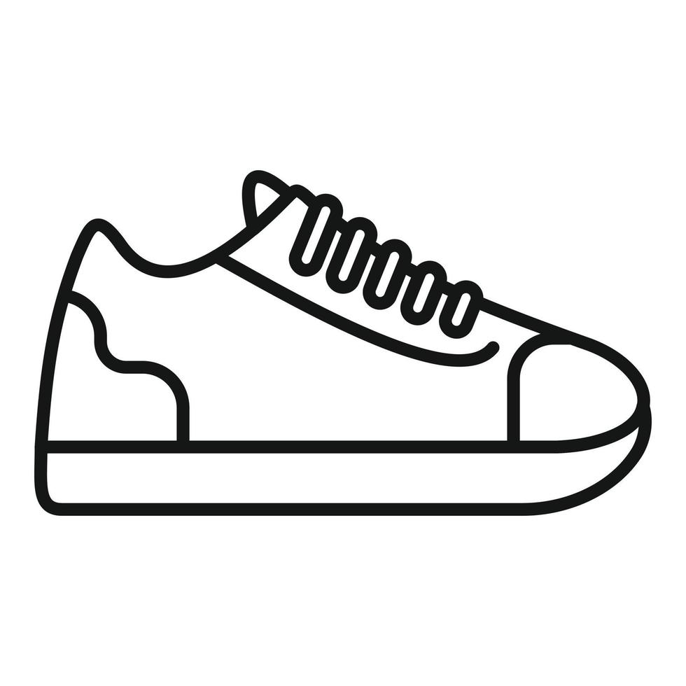 voet sneaker icoon schets vector. sport schoen vector