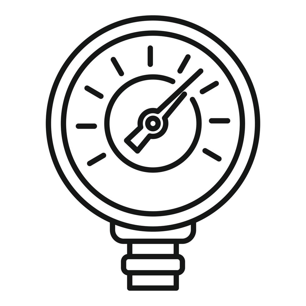 manometer pijpleiding icoon schets vector. gas- druk vector