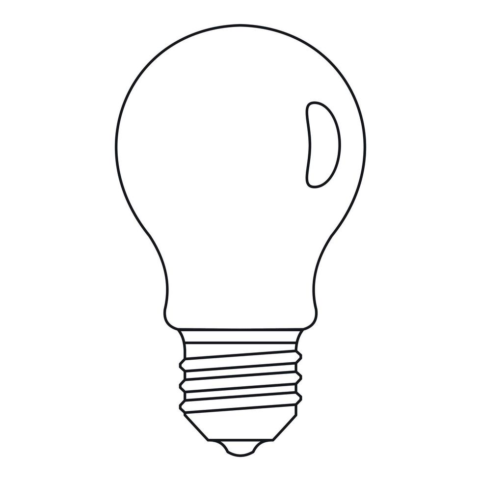 lamp icoon, schets stijl vector