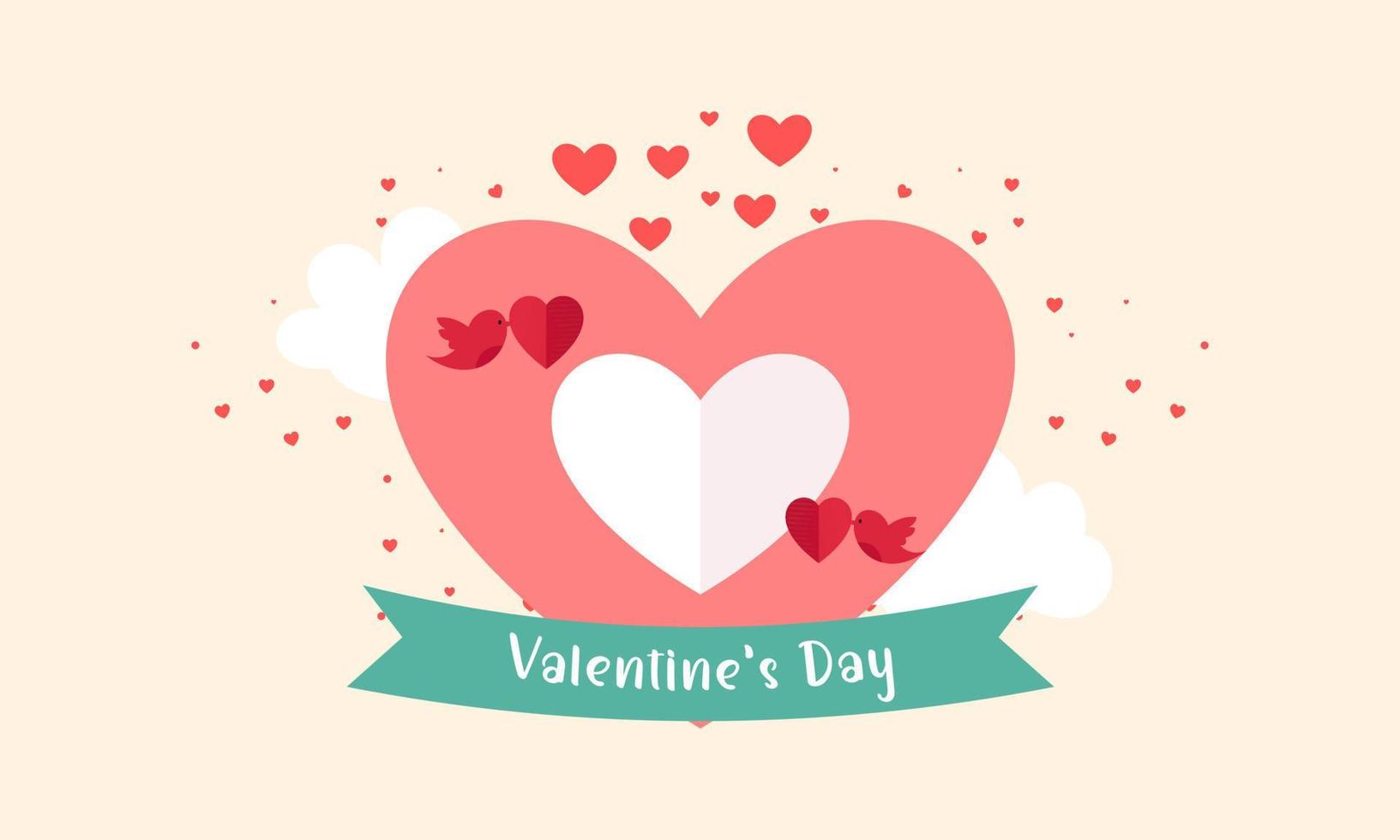 valentijnsdag dag achtergrond met hart vormig ballonnen illustratie vector