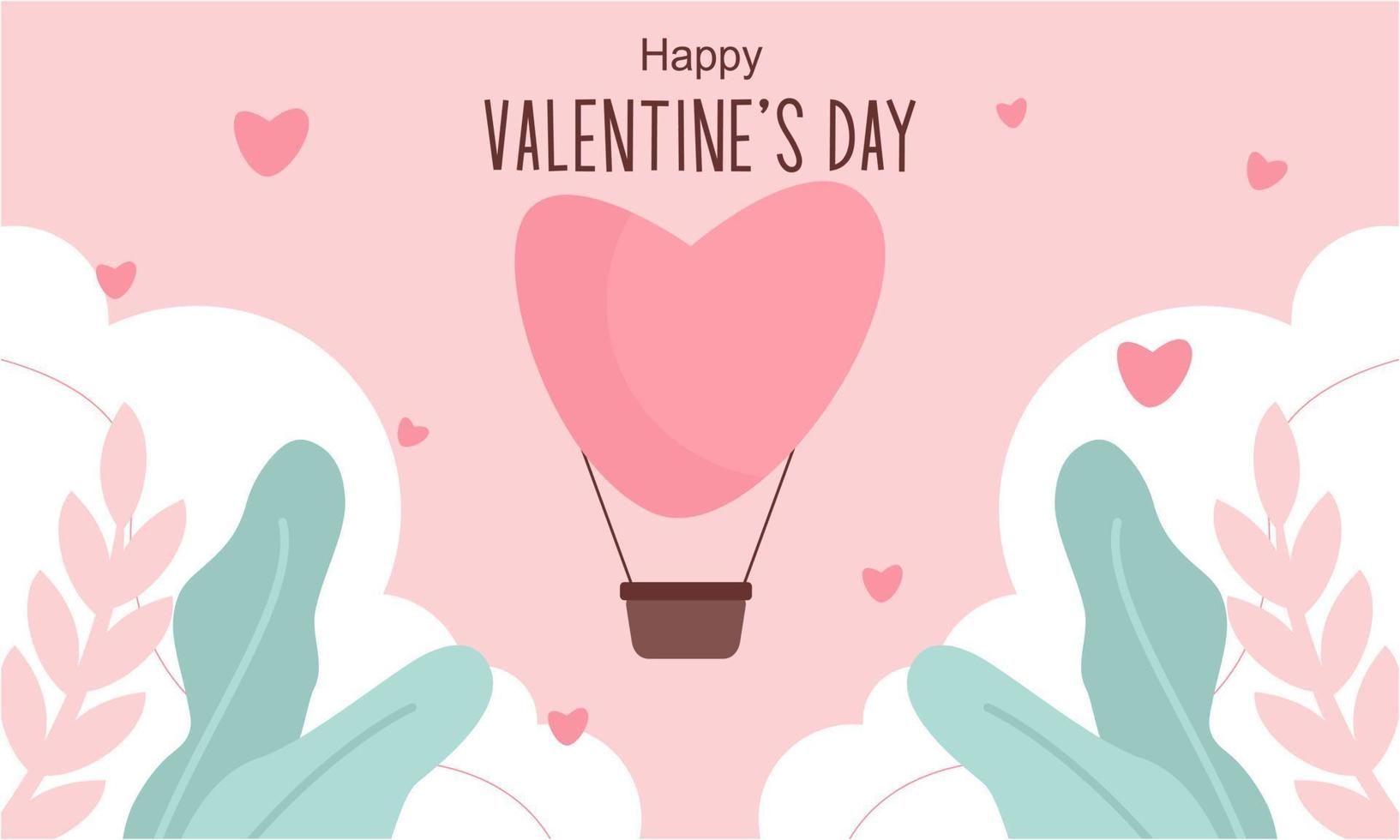 valentijnsdag dag achtergrond met hart vormig ballonnen illustratie vector