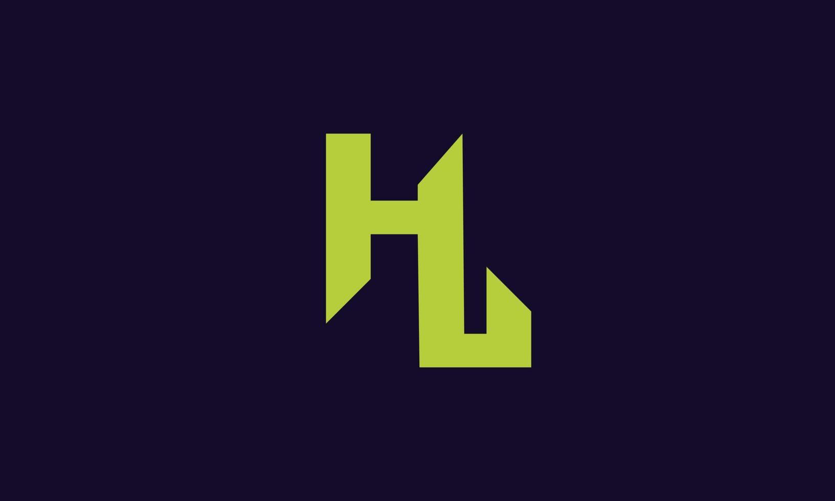 alfabet letters initialen monogram logo hl, lh, h en l vector