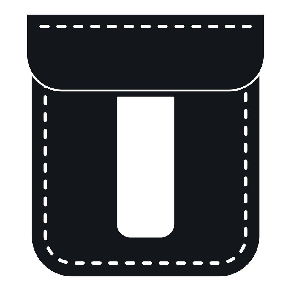 zwart zak- icoon, gemakkelijk stijl vector