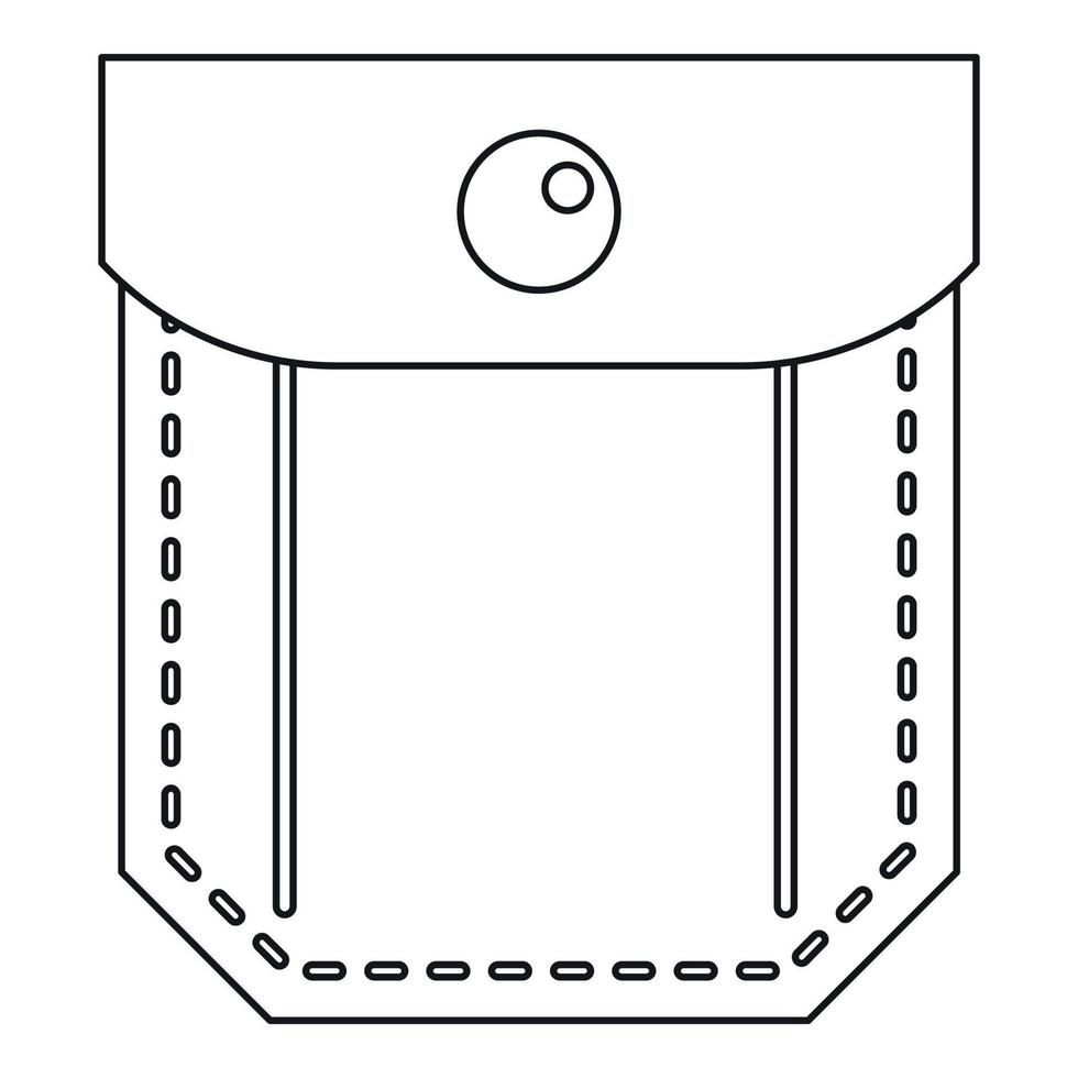 jeans zak- icoon, schets stijl vector