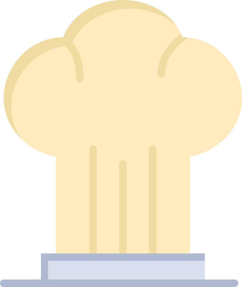 pet chef kookplaat hoed restaurant vlak kleur icoon vector icoon banier sjabloon