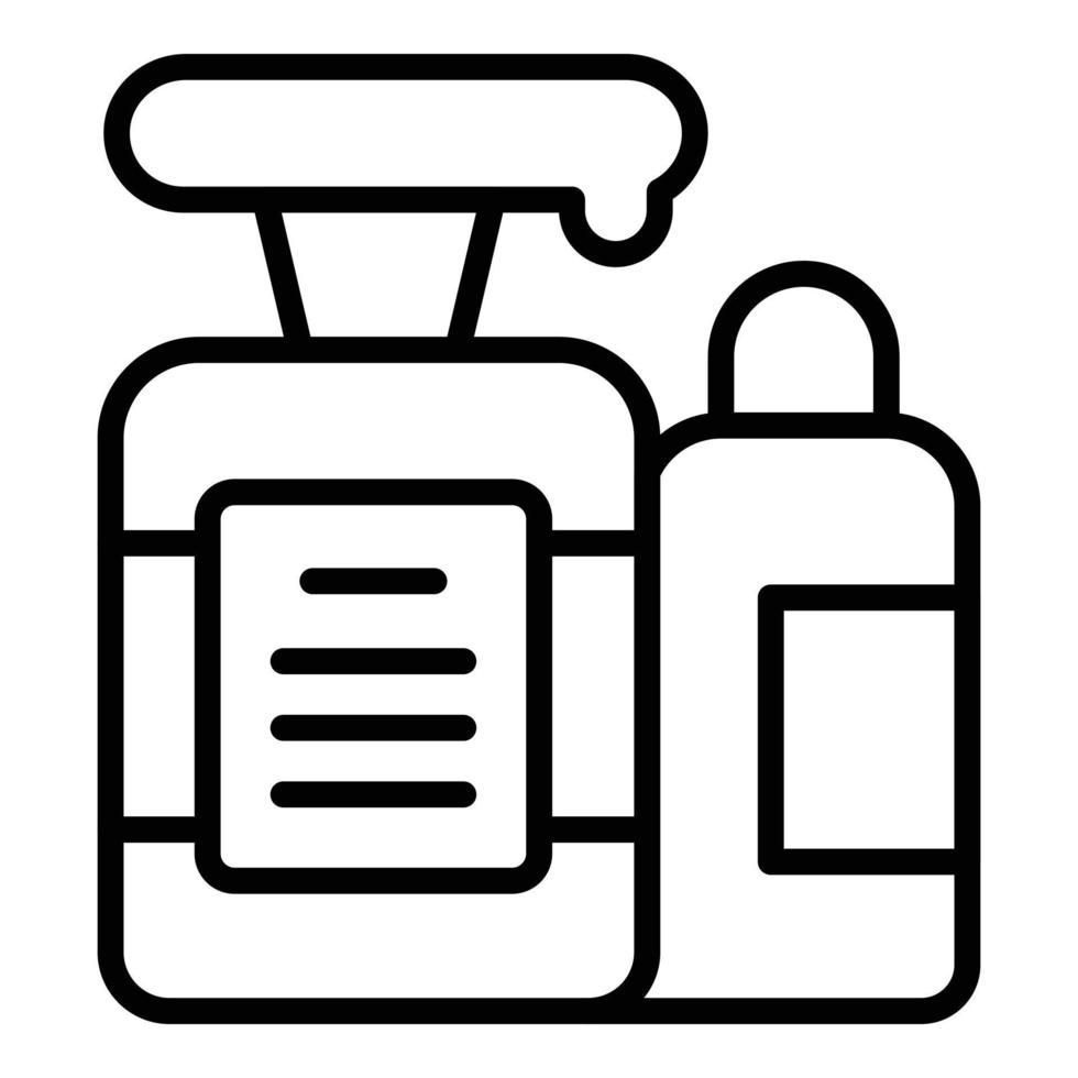 zeep dispenser icoon schets vector. shampoo kapper vector