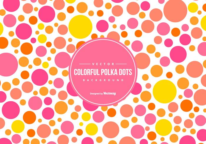 Leuke Kleurrijke Polka Dot Backgound vector