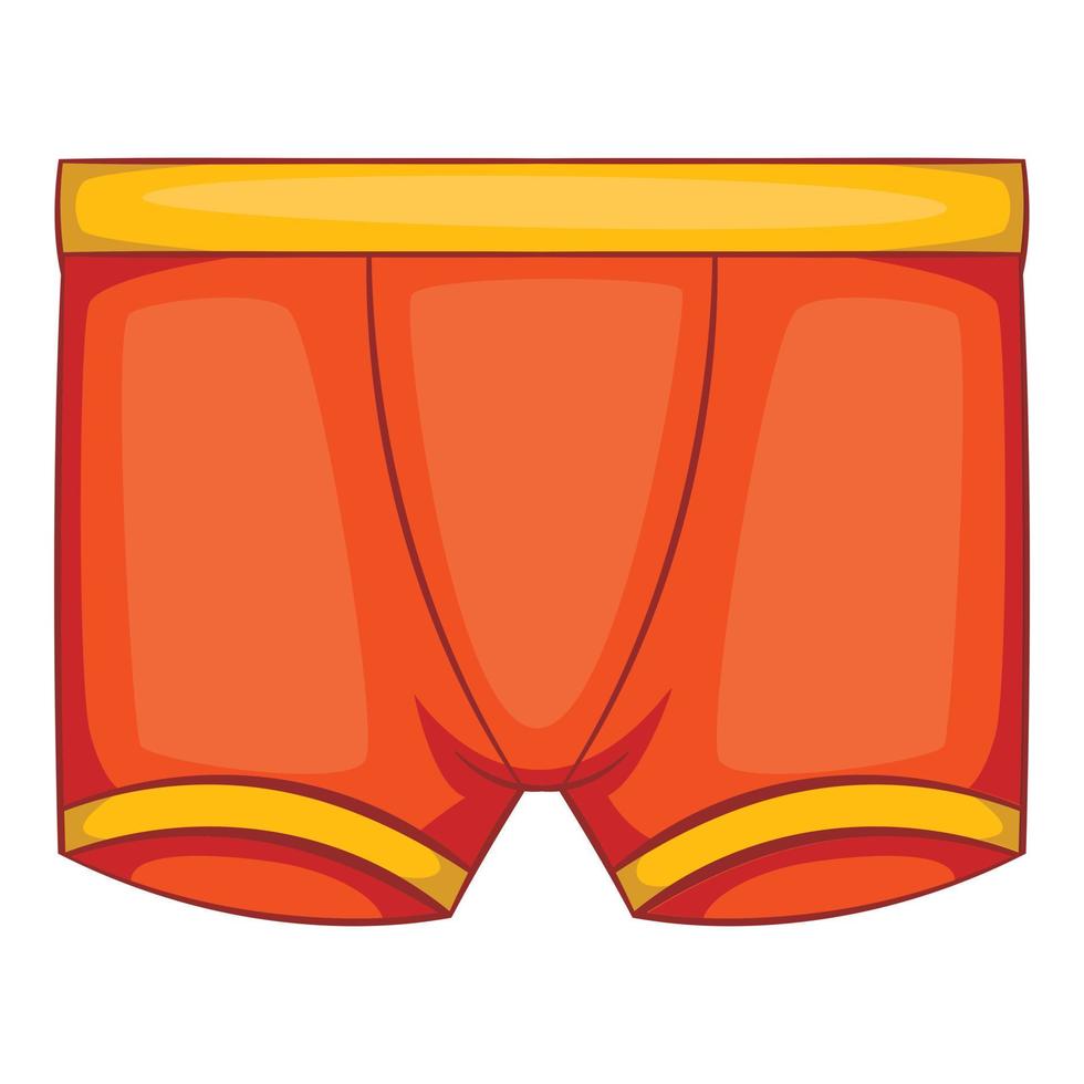 oranje mannen bokser slips icoon, tekenfilm stijl vector