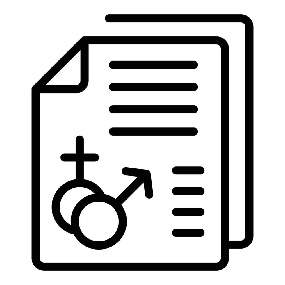 seks onderwijs document icoon schets vector. seksueel geslacht vector