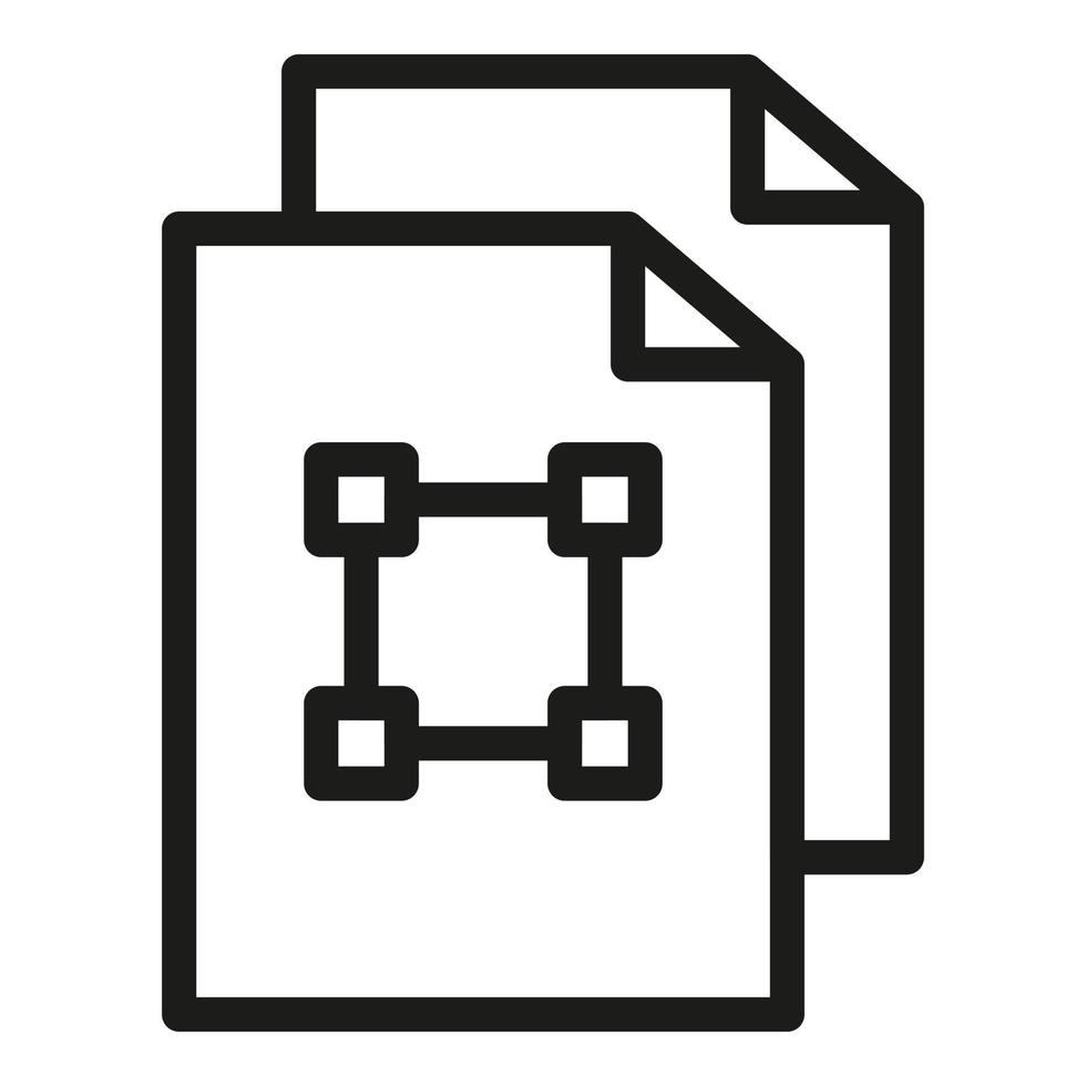 Bewerk document icoon schets vector. beroerte gereedschap vector