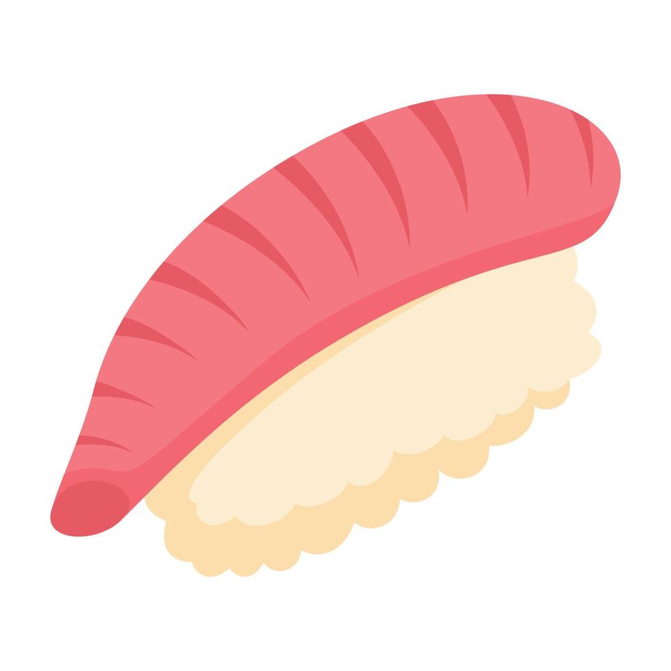 sushi in vlak stijl geïsoleerd vector