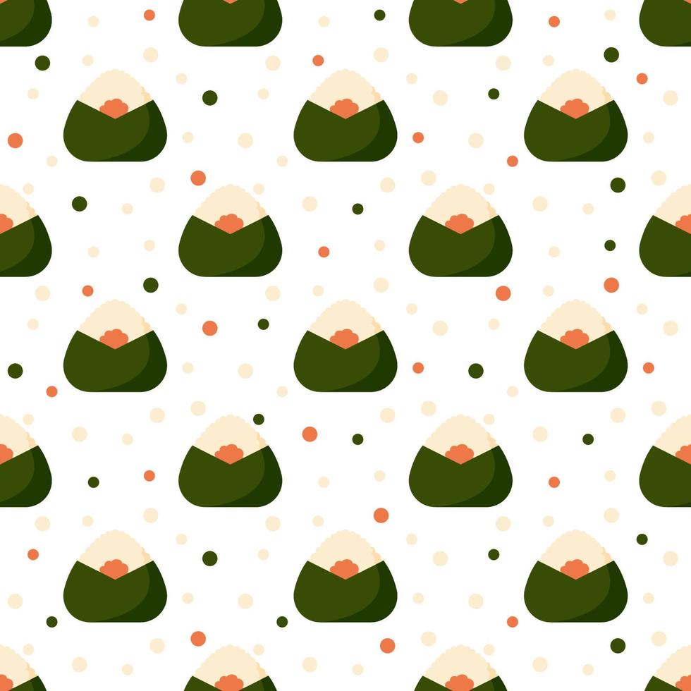 naadloos patroon met onigiri, voor decoratie vector