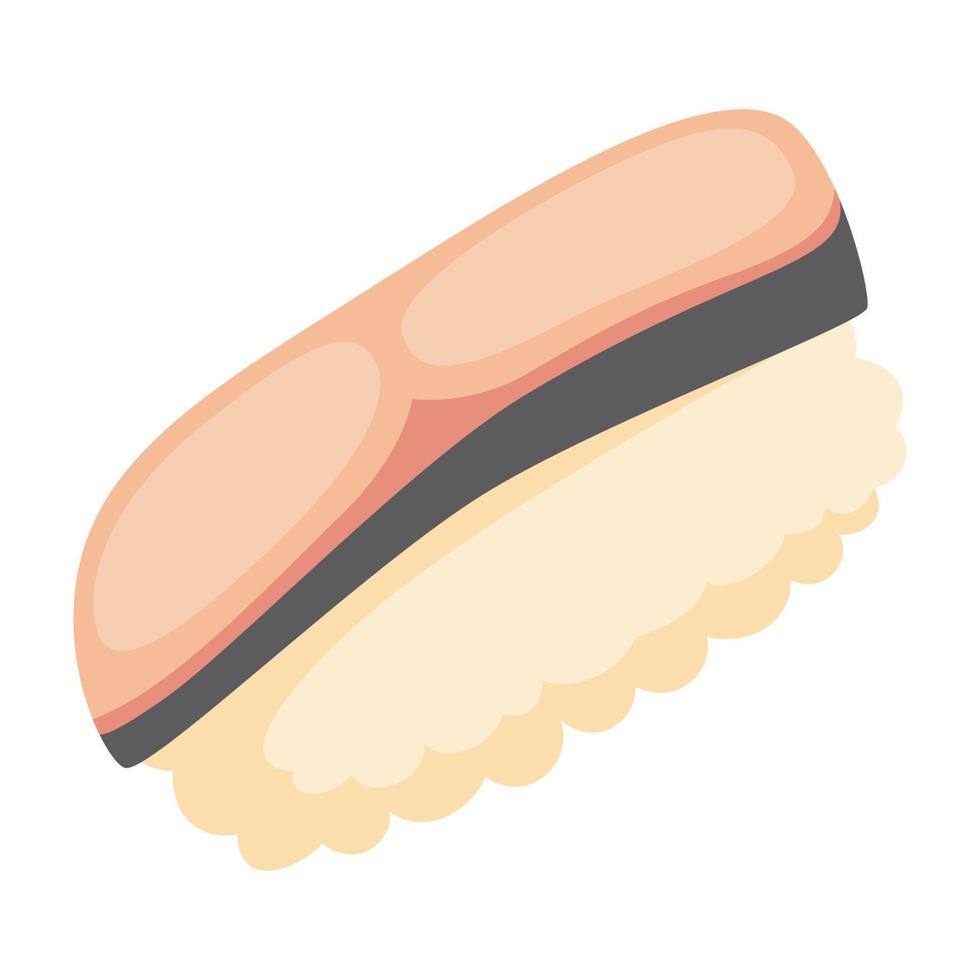 sushi in vlak stijl geïsoleerd vector