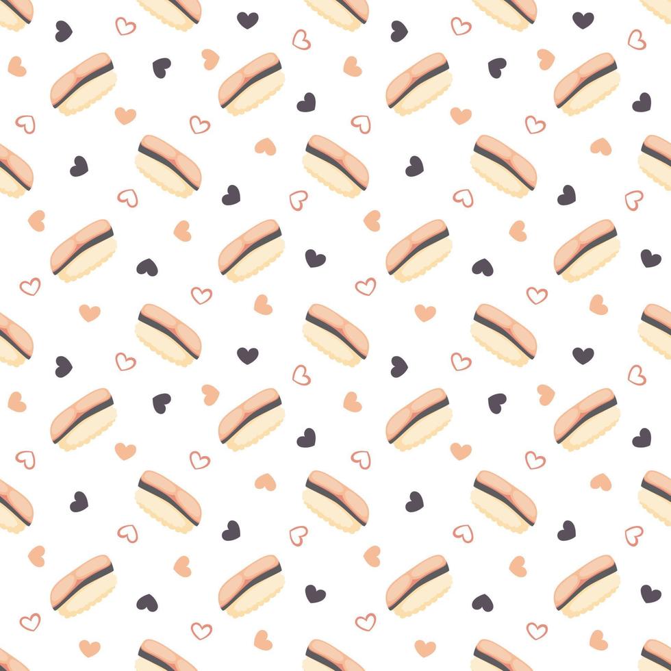 naadloos patroon met sushi, voor decoratie vector