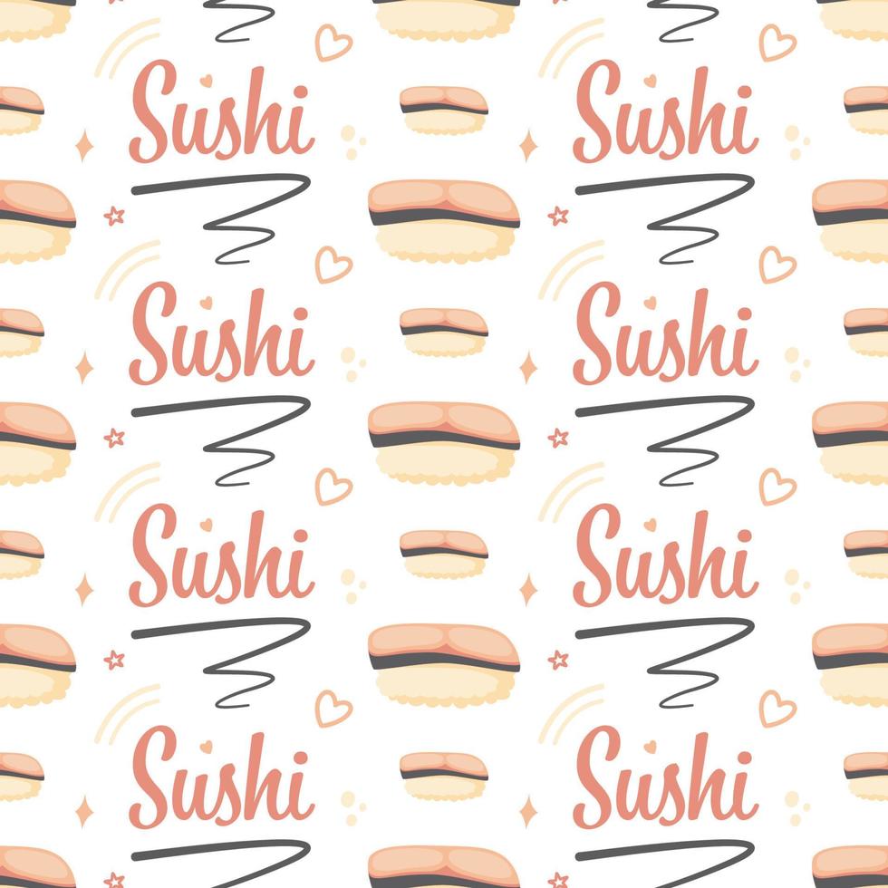 naadloos patroon met sushi, voor decoratie vector