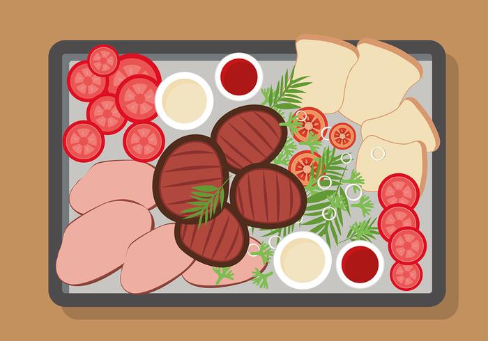 Charcuterie Plaat Gratis Vector