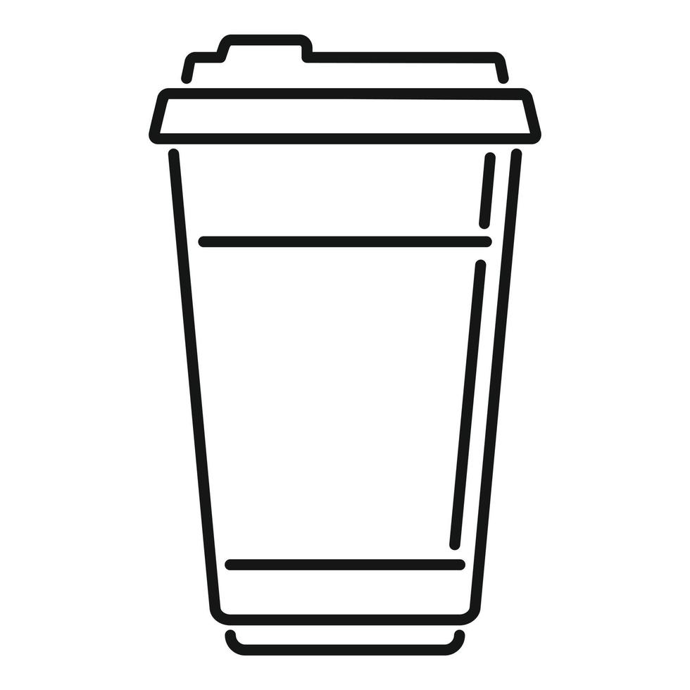 melk koffie kop icoon schets vector. espresso drinken vector