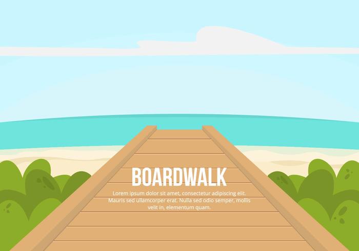 Boardwalk Illustratie vector