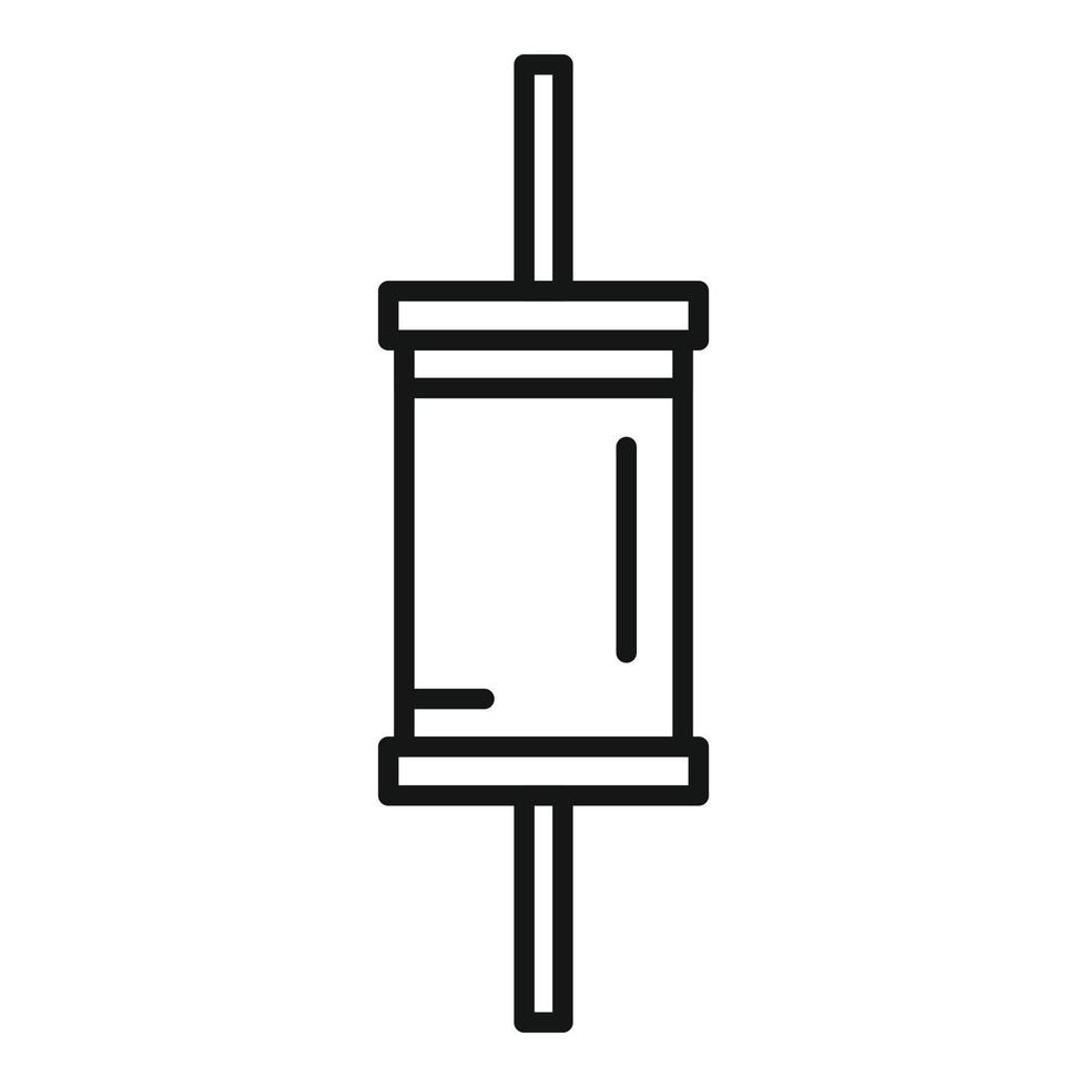 detector diode icoon schets vector. LED lamp vector