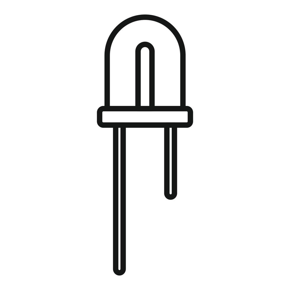 diode indicator icoon schets vector. LED licht vector