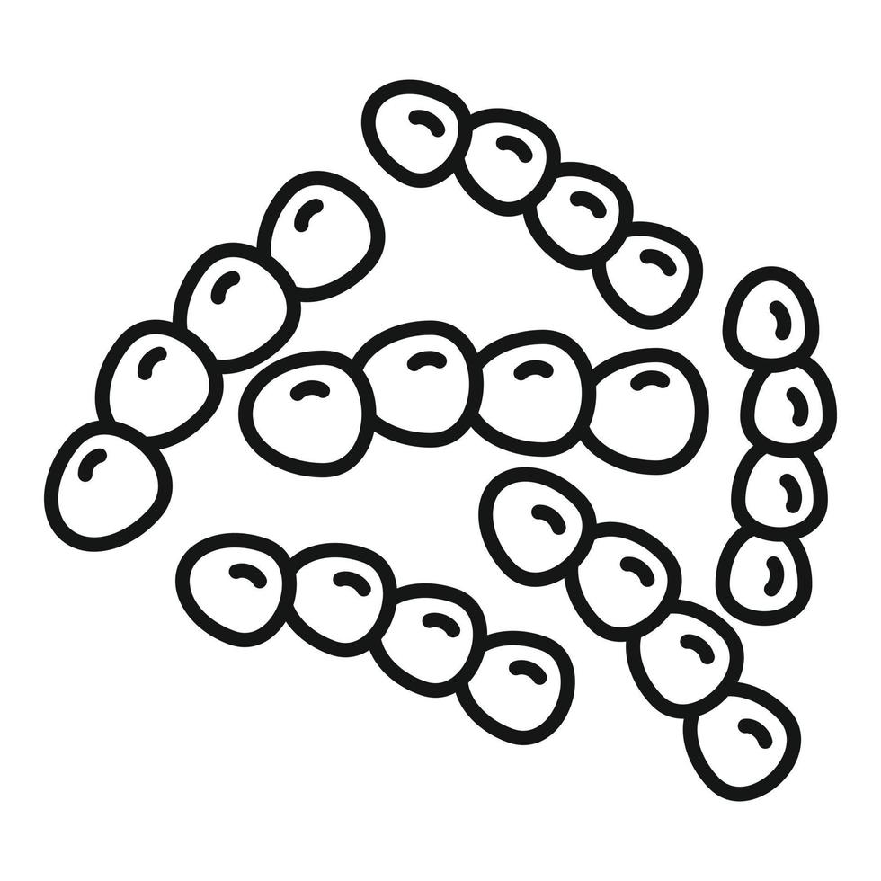 bacterie icoon schets vector. lactobacillus probiotisch vector