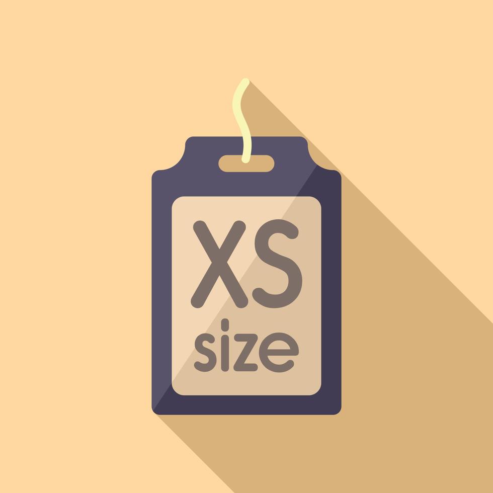 xs grootte etiket icoon vlak vector. kleding label vector