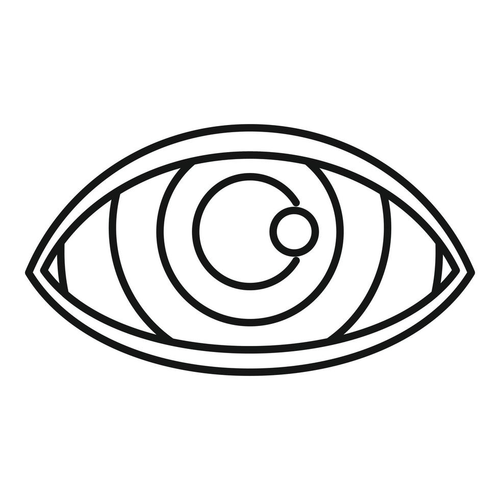 oog embleem icoon schets vector. visie pictogram vector