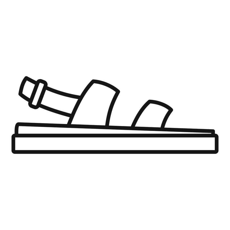leer sandaal icoon schets vector. zomer schoenen vector