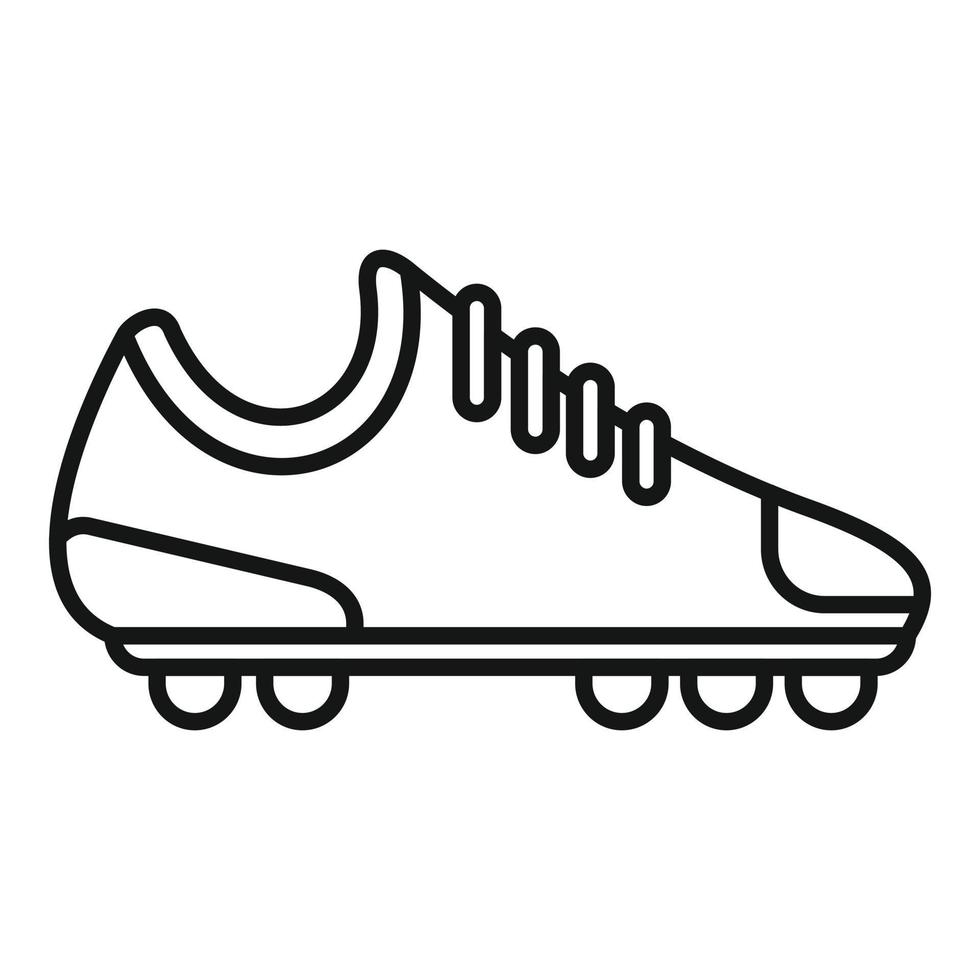 Amerikaans voetbal bagageruimte stekels icoon schets vector. voetbal schoen vector