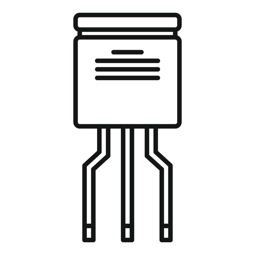 Spanning stabilisator icoon schets vector. elektrisch regelgever vector